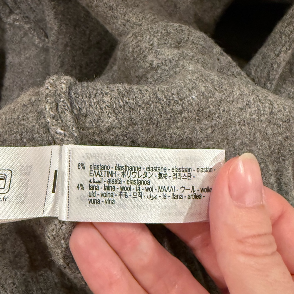 Zara Gray Scarf Knit Cardigan - Picture 5 of 8
